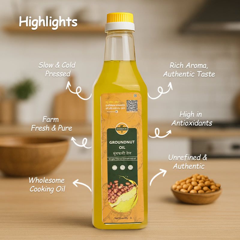 Organic Wood Pressed Groundnut Oil