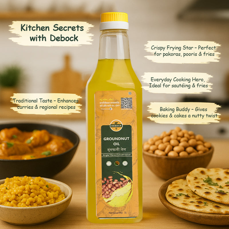 Organic Wood Pressed Groundnut Oil