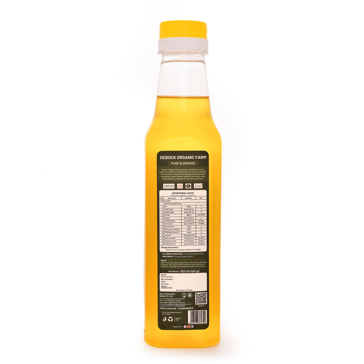 Organic Cold Pressed Groundnut Oil